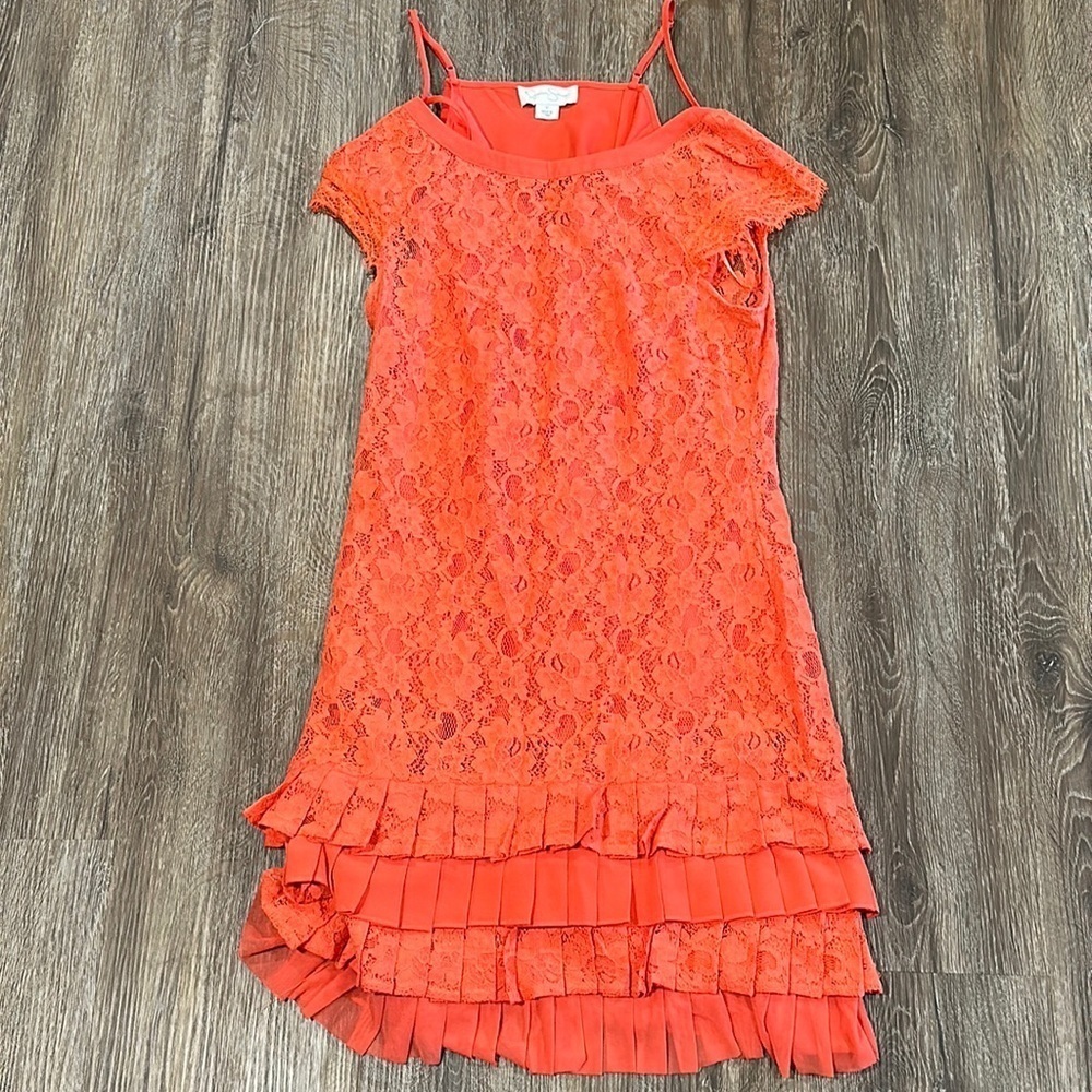 Jessica Simpson Women’s Coral Layered Dress - Size 6